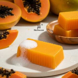 herbscent papaya & lemongrass body soap