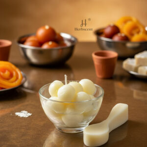 herbscent rasgulla candle