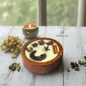 herbscent wooden spice candle