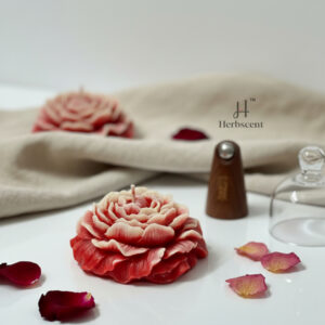 herbscent rose peony candle