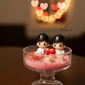 herbscent rose scented valentine candle