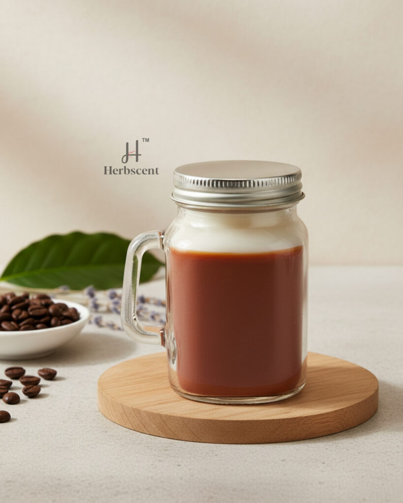 herbscent cold coffee candle