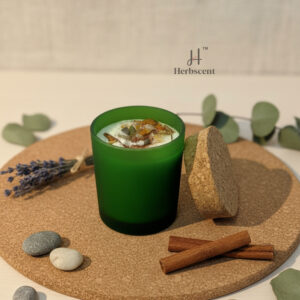 herbscent money abundance intention candle