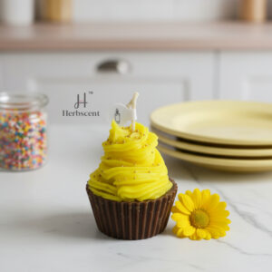 herbscent cupcake candle