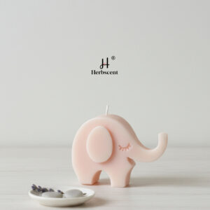 herbscent elephant shaped decorative candle