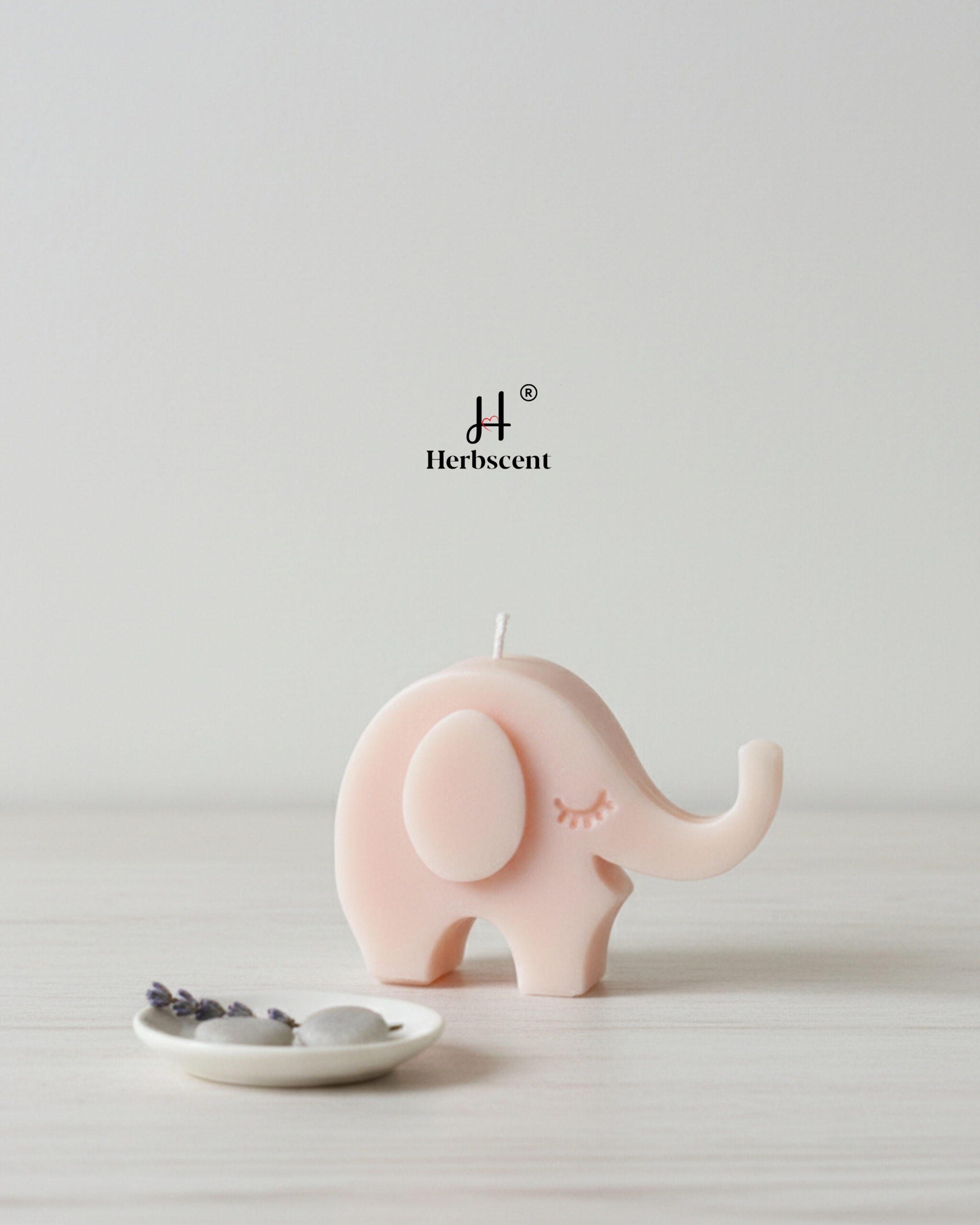 herbscent elephant shaped decorative candle