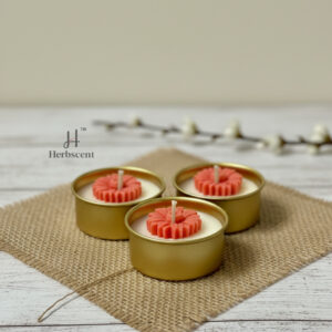 herbscent premium tealight candle set (pack of 8)