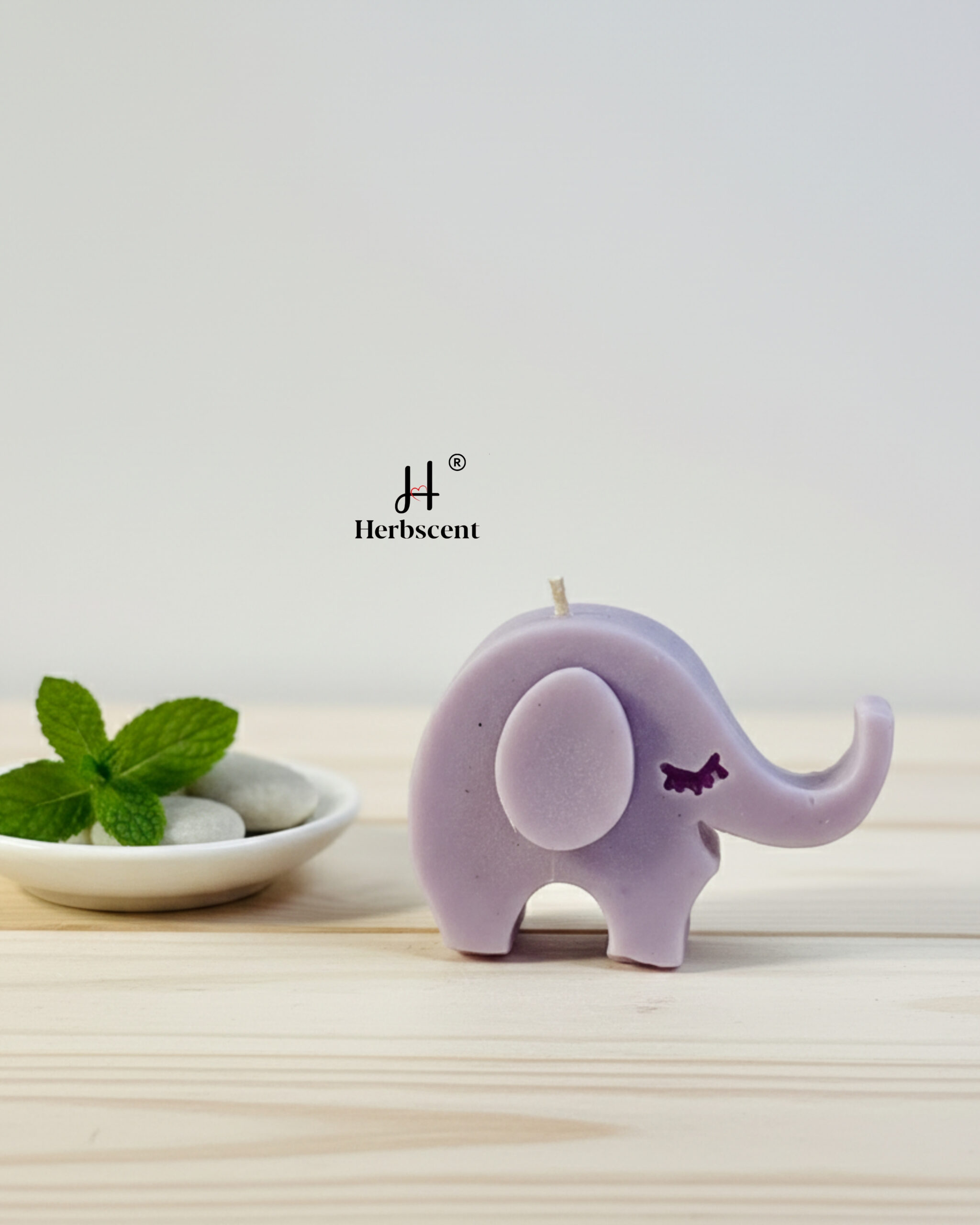 herbscent elephant shaped decorative candle