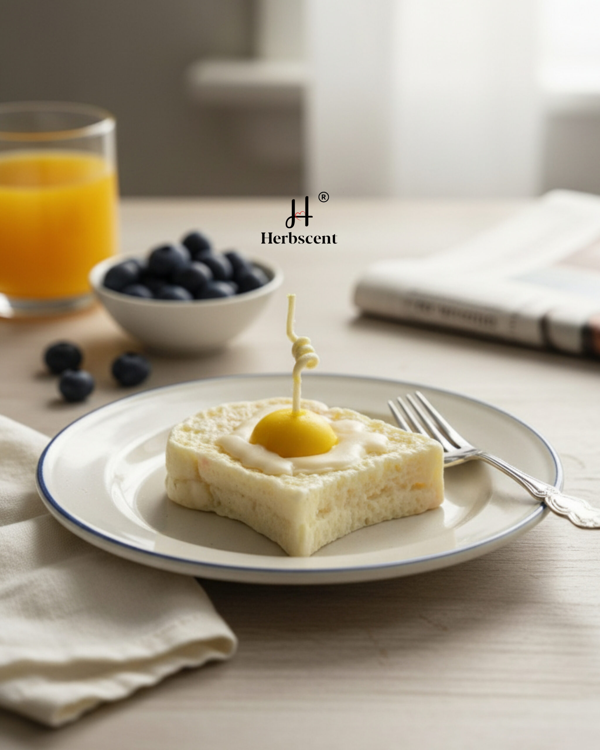 herbscent bread omelette candle