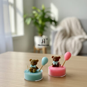 herbscent baby shower teddy candle
