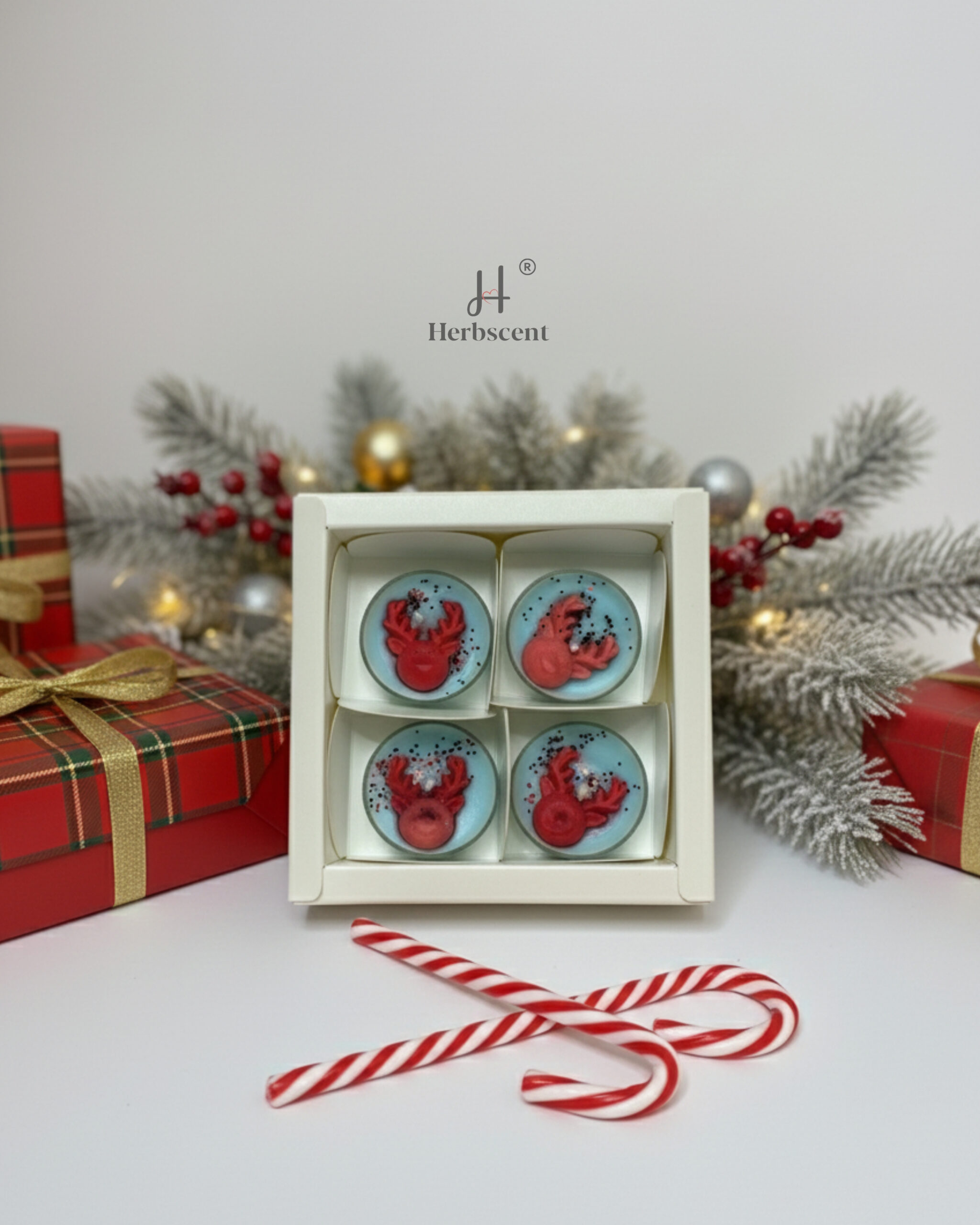 Herbscent Christmas Tealight Candle(Pack of 4)
