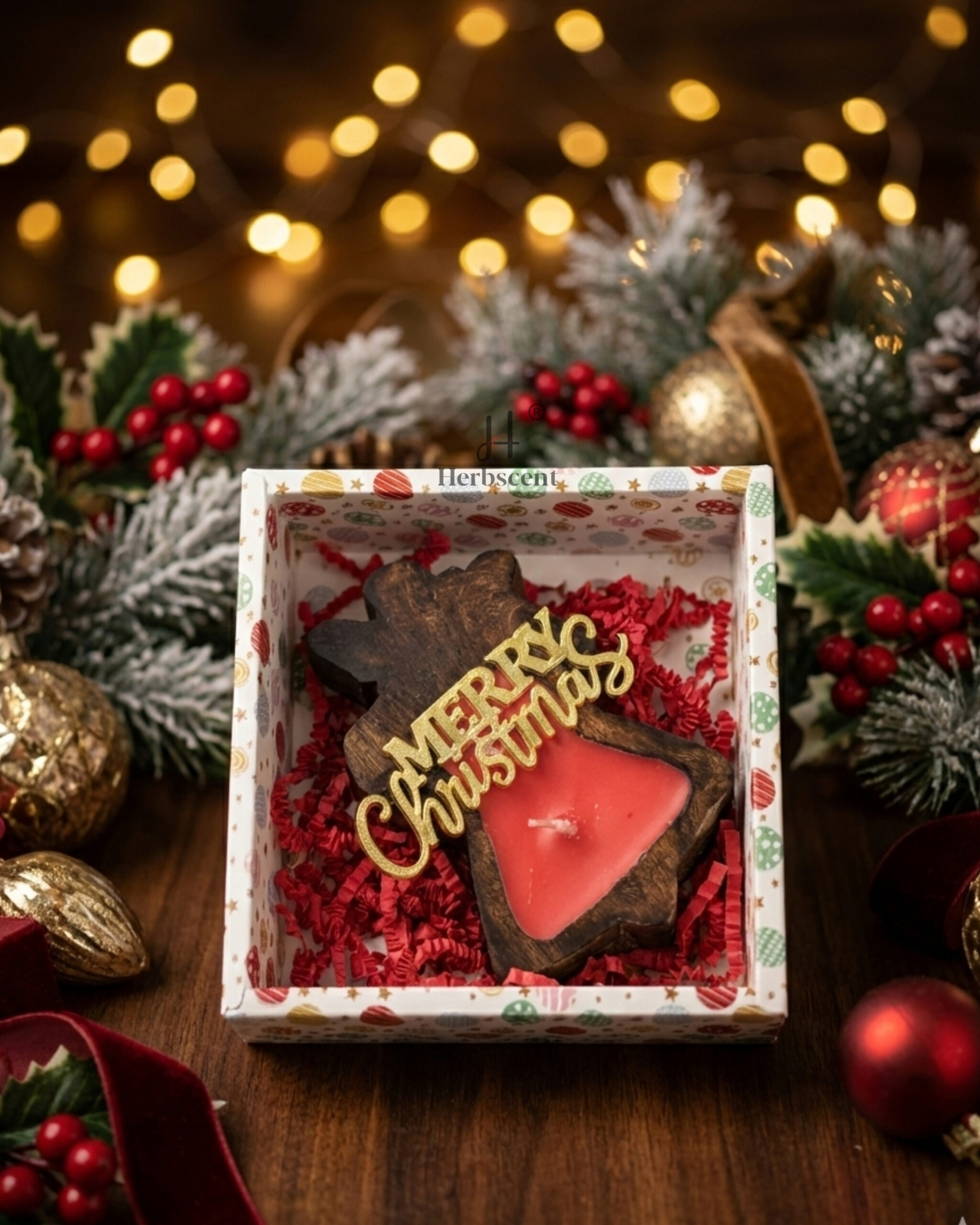 Herbscent Christmas Bell Candle