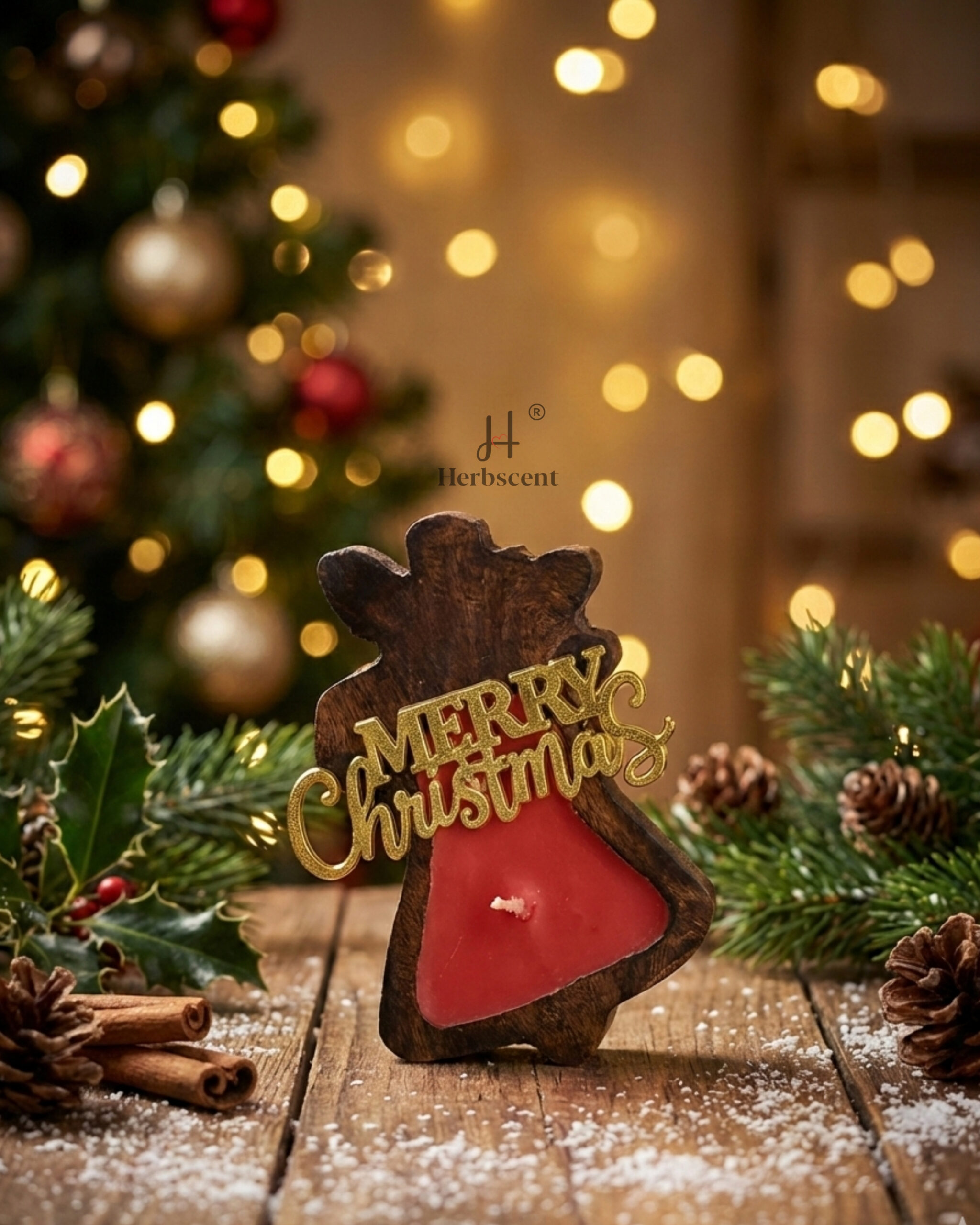 Herbscent Christmas Bell Candle - Image 2